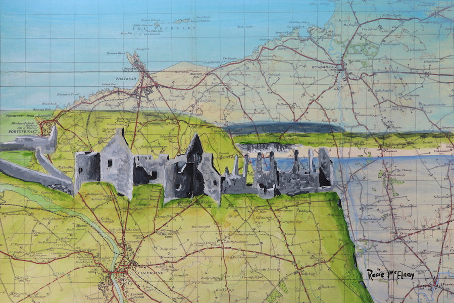 The Story Behind Dunluce Castle- Rosie's Easel Unlocked Landscapes